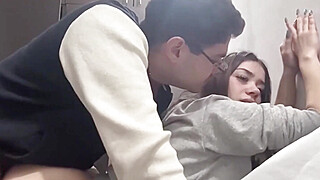 SHY 18 YEAR OLD ROOMMATE SURPRISES ME BY RIDING MY DICK UNTIL SHE GET ALL MY... Porn Video