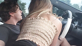 Hot Petite Amateur Fucking In Tesla While Moving - Macy Meadows Porn Video