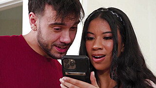 NURU MASSAGE - Cute Ebony Ameena Green Gives Her First NURU And It's VERY... Porn Video