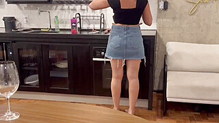 I have sex with my slutty stepmom so she doesn't tell my step dad she caught... Porn Video