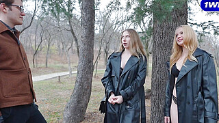 Two exhibitionist girls showed off their hot bodies and seduced a passing... Porn Video