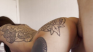 I lick his legs, suck his dick, then he fucks me and puts his finger in a... Porn Video