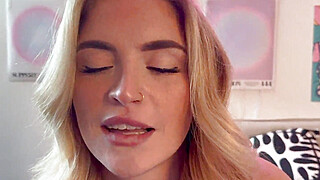 Perfect Body Blonde Babe Gets Caught Masturbating, Asks Me to Stay and Fuck Her Porn Video