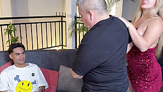 I fuck my stepmom in the living room while my stepdad is on a call! Danyel... Porn Video