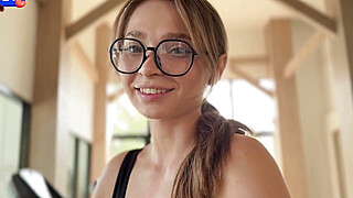 Cute Fitness Trainer Girl Gives Her First Session and gets Fucked in Her Tigh... Porn Video