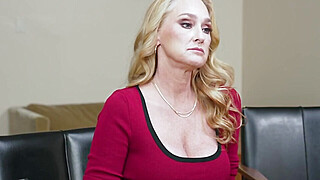 Huge dick for busty mature housewife in the office Porn Video