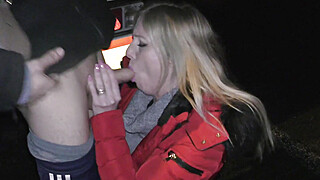 Blondie swallows massive dick. Porn Video