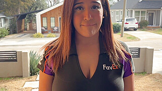 Big Boobed Delivery Slut Proves She Knows How To Handle Your Package... Porn Video