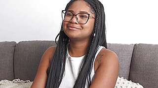 Cute Latina with glasses on hard fuck Porn Video