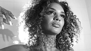 Leah Michelle in an artistic black and white solo Porn Video