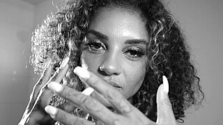 Leah Michelle in an artistic black and white solo Porn Video