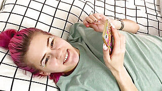 She was mad on me, but love my dick more. POV, blowjob, missionary, creampie Porn Video