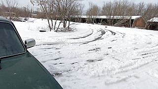 A friend's sister gave it to me in the ass on the hood of a Merc... Zhuguly)) Porn Video