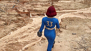 Fallout Cosplay - Redhead Dweller of Shelter 33 Rough Fucks with Stranger... Porn Video