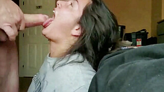 Hardcore Facefucking Gagging Drooling All Over His Huge Cock Porn Video