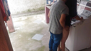 Married housewife pays washing machine repairman with her ass while husband... Porn Video