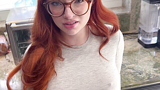 Cute Redhead Step Daughter BEGS For A Creampie - Naomi Hughes - Alex Adams Porn Video