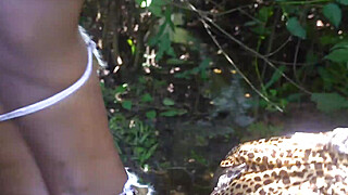 2 African tribe girl having fun with the village chief in the middle of the... Porn Video