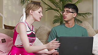 Virgin cheerleader fucks her shy friend Porn Video