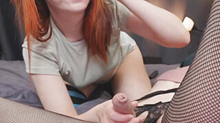 The redhead babe deepthroated Tranny's dick. Porn Video