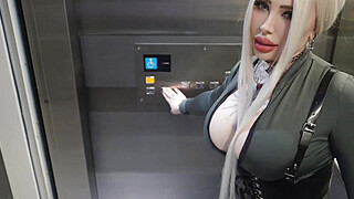 Hard Fucked Stranger In The Mouth In The Elevator, Public Sex With A Housemate Porn Video
