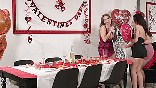 Valentines Day Party Turns to Insane DP Gangbang Porn Video