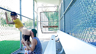 Pornhub Model Fucks in Public Dugout - Blowjob, Rimjob, Cumkiss - TabbyNoName Porn Video