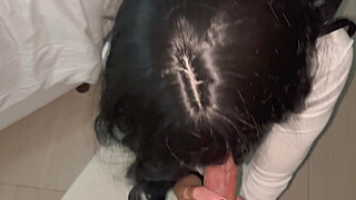 My stepbrother spies on me behind the door and looks what happens in the end Porn Video