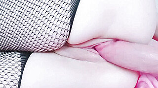 neighbor's teen creamy pussy moans loudly and cums hard, dreaming of riding... Porn Video