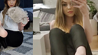 Her feet are so addictive to fuck, suck and sniff compilation Porn Video