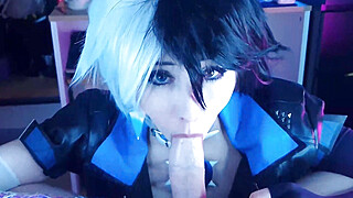 Pervy roommate wanted to see my luna snow cosplay so I dominated him TRAILER Porn Video