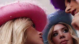 Super desperate bffs fucking for spare tickets Porn Video