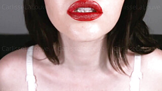 Red Lips Mouth Tease Porn Video