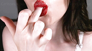 Red Lips Mouth Tease Porn Video