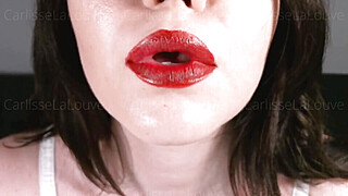 Red Lips Mouth Tease Porn Video