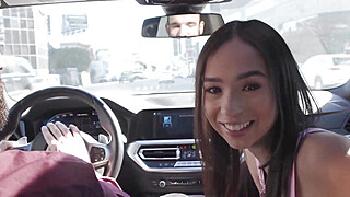 Petite Small Tittied Brunette Loves Riding Her Bf's Big Cock Porn Video