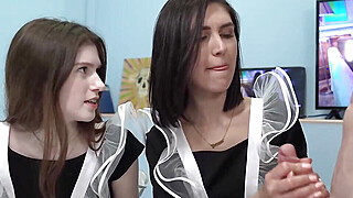 Ravaged by a classmate and a teacher in class, an ORGY5 goes after with... Porn Video