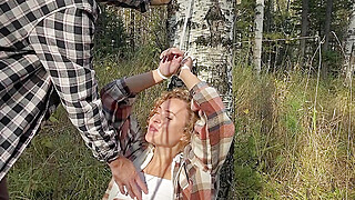 Sex in a warm autumn forest Porn Video
