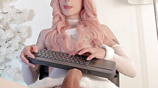 Egirl Trans Goddess Wanks Her Cock On Live Porn Video