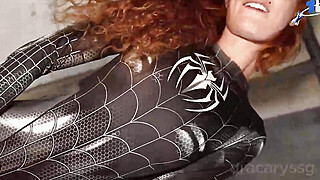 Venom is wild! Cosplay onanism in a deprived palace and creampie in her pink... Porn Video