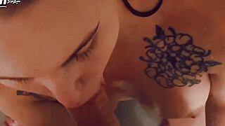 Hot step mom blowage cum in mouth fuck-fest in the shower - luxurious XXX! Porn Video