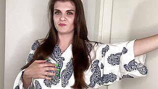 Massive Stepmother’s cock rubbing on clothes dryer while stepson watching Porn Video