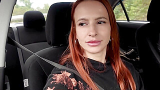 Rainy Day ThroatPie: Hitchhiker’s Deep Throat Car Training Porn Video