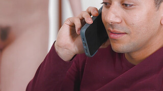 Teen stepsister steals stepbro his phone Porn Video