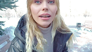 Sucked a stranger's big salami in the park and got a stiff bang at his place... Porn Video