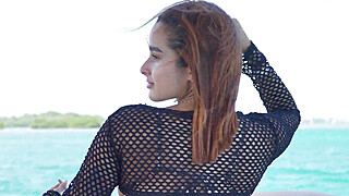 RISKY OUTDOOR SEX on a secret island! i got CREAMPIED ON A BOAT! POV Porn Video