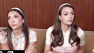 Cock Therapy: Bratty Stepsisters Share a Load as They Suck and Fuck Their Way... Porn Video