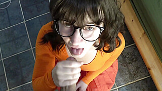 Huge Cumload after Surprise Velma Cosplay, He Fucked all My Holes! Porn Video