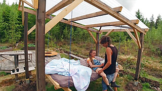 Sex in a swinging pergola - RosenlundX - 4K Porn Video