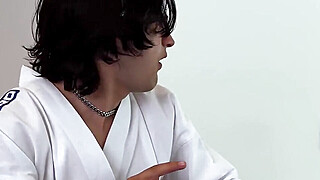 Karate dude wins milfs butt hole to fuck Porn Video